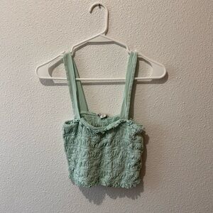 Mint Green Cropped Tank Top